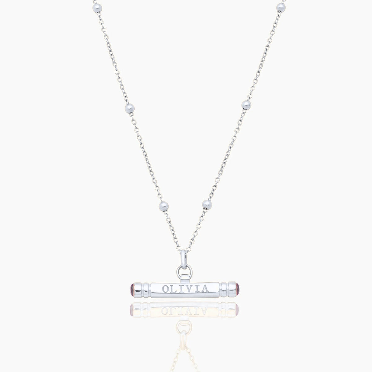 custom-name-birthstone-t-bar-necklace — Silver / Apr-Diamond