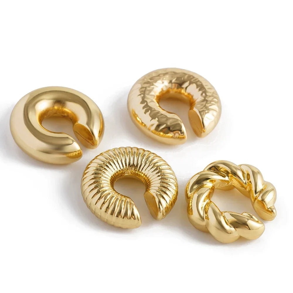 4 Pcs Fashion C Shape Ear Cuff Earrings