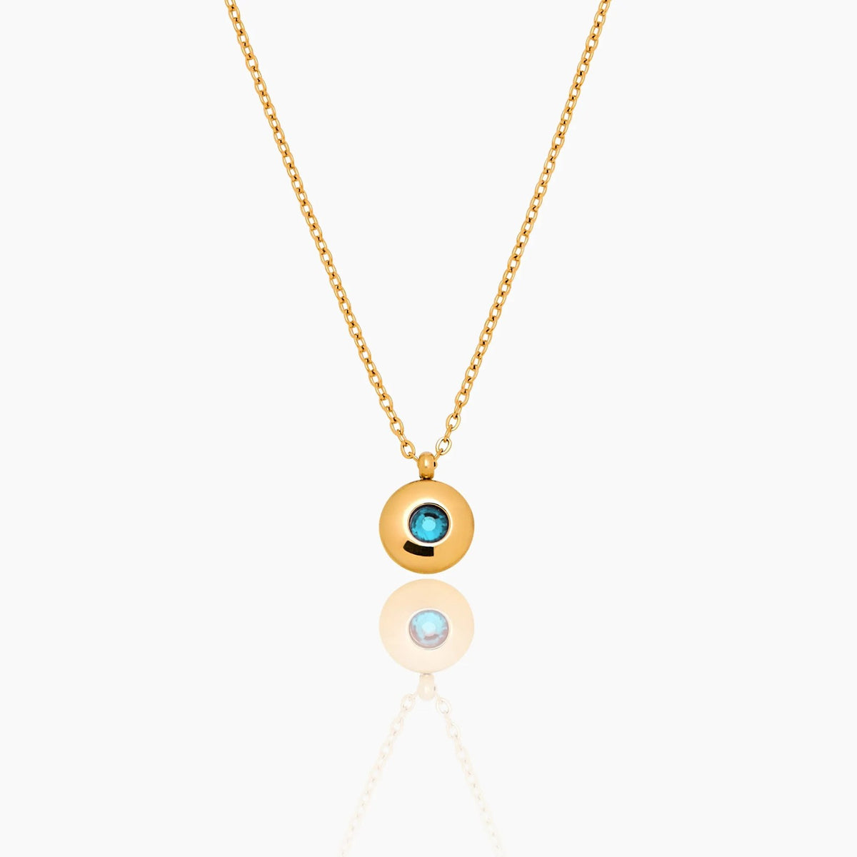 mini-birthstone-pendant-necklace — Gold / Mar-Aquamarine