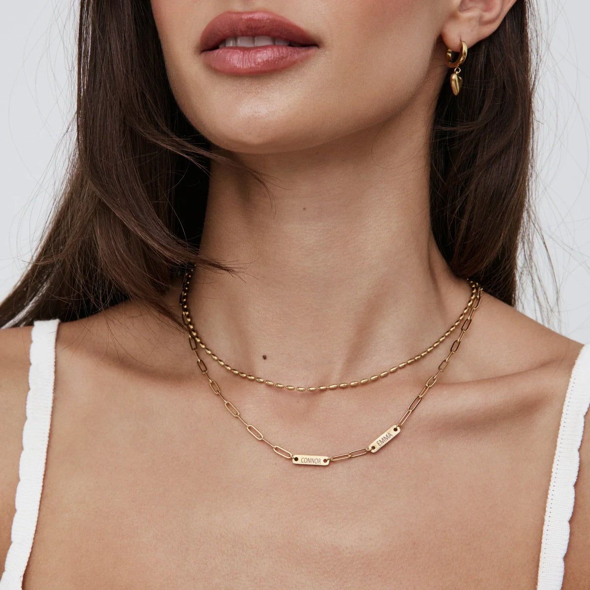 Paperclip Multi-Name Necklace
