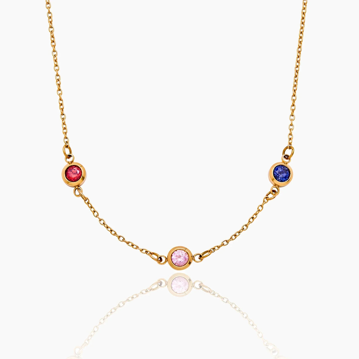 Personalized Multi-Birthstone Necklace